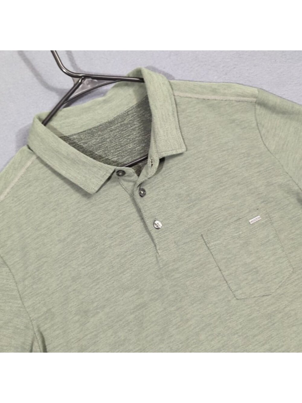 Vuori Ace Polo Shirt Men's M Green Performance Pique Stretch Preppy Casual